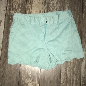 Scalloped Turquoise Shorts